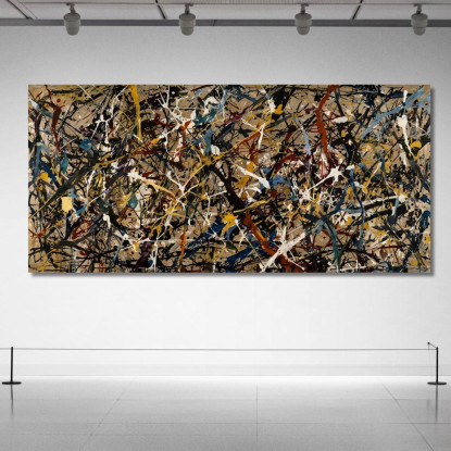 Numero 31 Ispirato Jackson Pollock ijsp21 quadro stampato su tela
