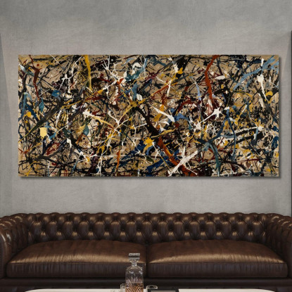 Numero 31 Ispirato Jackson Pollock ijsp21 quadro stampato su tela