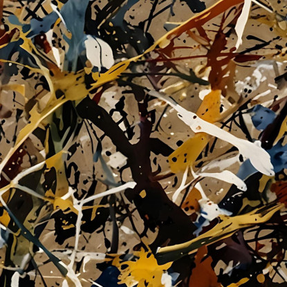 Numero 31 Ispirato Jackson Pollock ijsp21 quadro stampato su tela
