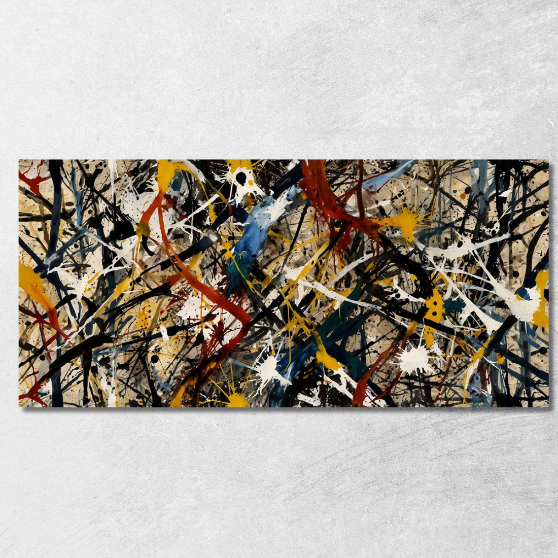 Numero 5 Reimmaginato Jackson Pollock ijsp22 quadro stampato su tela
