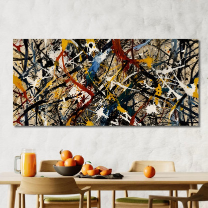 Numero 5 Reimmaginato Jackson Pollock ijsp22 quadro stampato su tela