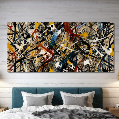 Numero 5 Reimmaginato Jackson Pollock ijsp22 quadro stampato su tela