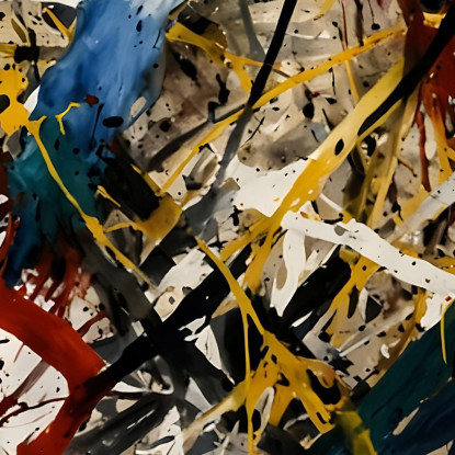 Numero 5 Reimmaginato Jackson Pollock ijsp22 quadro stampato su tela