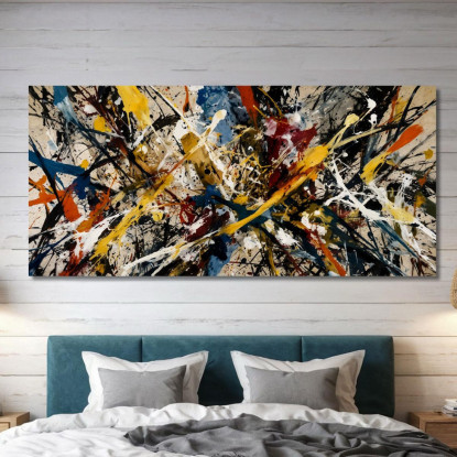 Reinterpretazione Di Numero 14 Jackson Pollock ijsp24 quadro stampato su tela