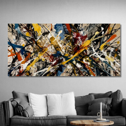 Reinterpretazione Di Numero 14 Jackson Pollock ijsp24 quadro stampato su tela