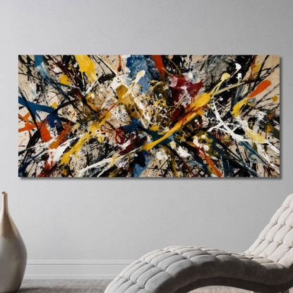 Reinterpretazione Di Numero 14 Jackson Pollock ijsp24 quadro stampato su tela