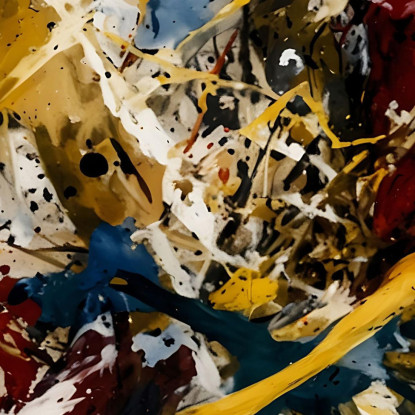 Reinterpretazione Di Numero 14 Jackson Pollock ijsp24 quadro stampato su tela