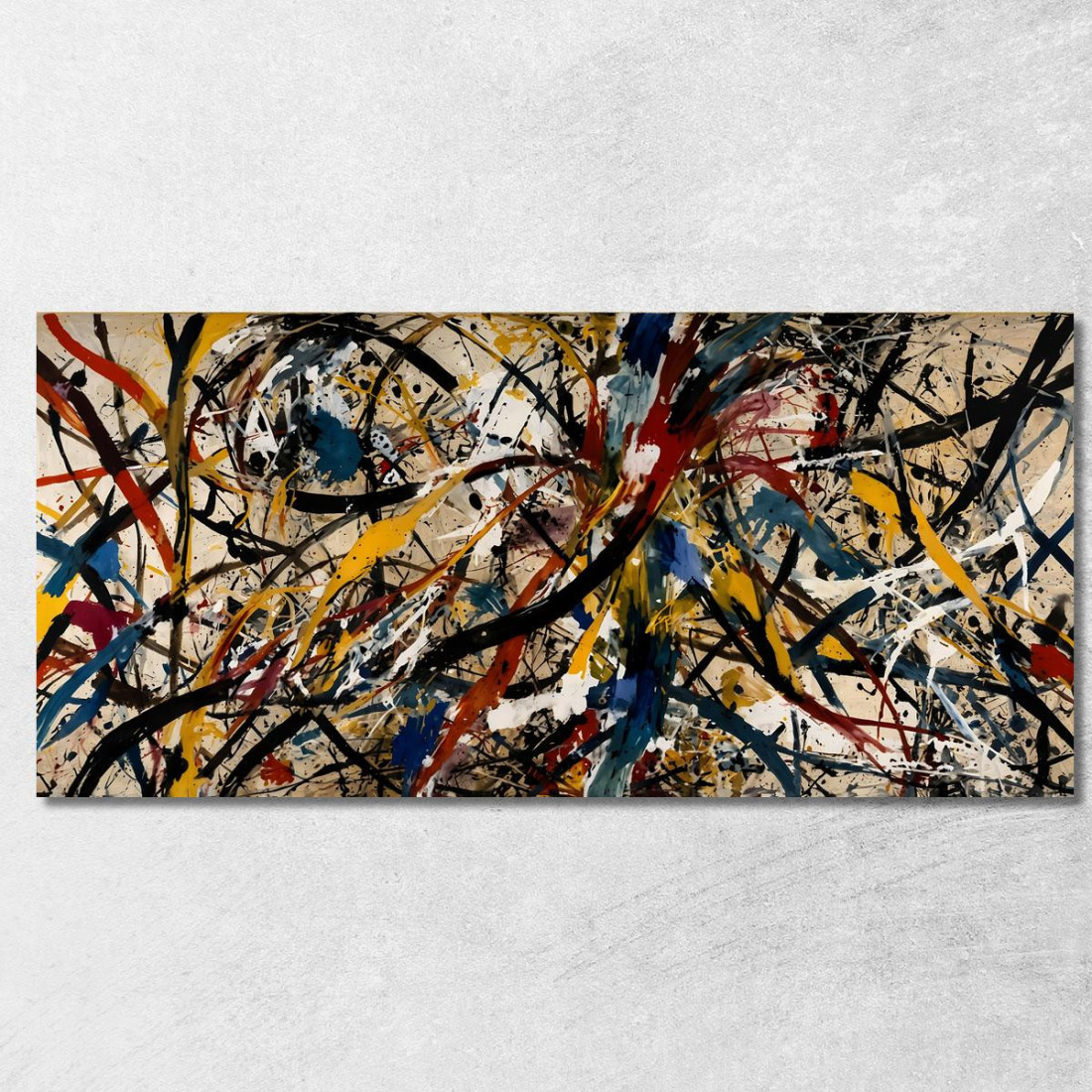 Risonanze Astratte Stile Jackson Pollock ijsp25 quadro stampato su tela