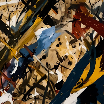 Vortice Di Colori Stile Jackson Pollock ijsp27 quadro stampato su tela