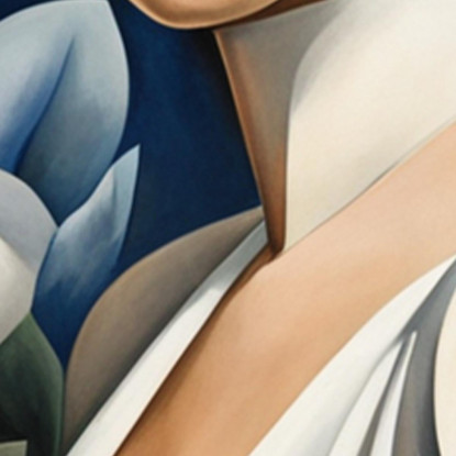 Signora Con Rose Bianche Reinterpretazione Tamara de Lempicka ilmt10 quadro stampato su tela