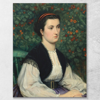 Ritratto Di Una Signora James Tissot jts75 quadro stampato su tela