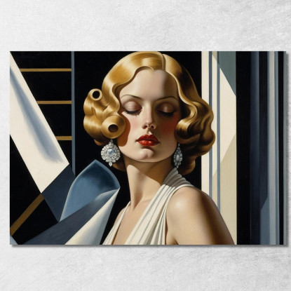 Fascino Silenzioso Stile Tamara de Lempicka ilmt13 quadro stampato su tela