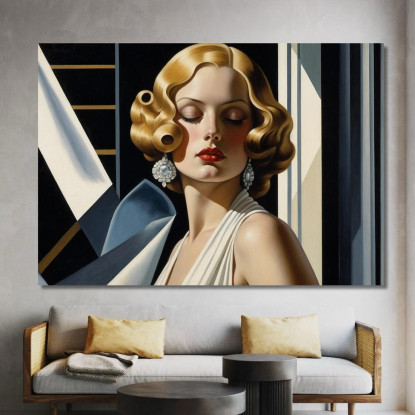 Fascino Silenzioso Stile Tamara de Lempicka ilmt13 quadro stampato su tela