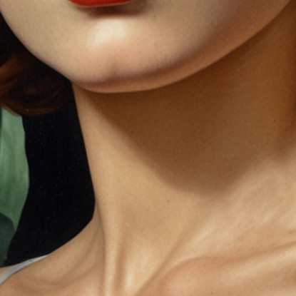 La Musa Floreale Stile Tamara de Lempicka ilmt16 quadro stampato su tela