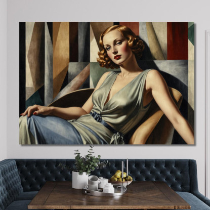 La Musa Dorata Stile Tamara de Lempicka ilmt17 quadro stampato su tela