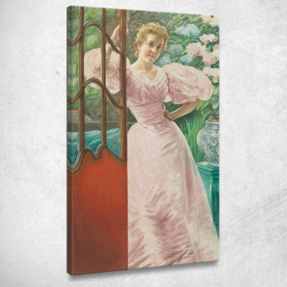 Ritratto Di Una Giovane Donna In Un Conservatorio James Tissot jts76 quadro stampato su tela