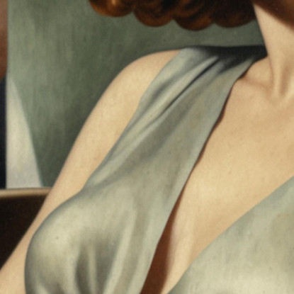 La Musa Dorata Stile Tamara de Lempicka ilmt17 quadro stampato su tela