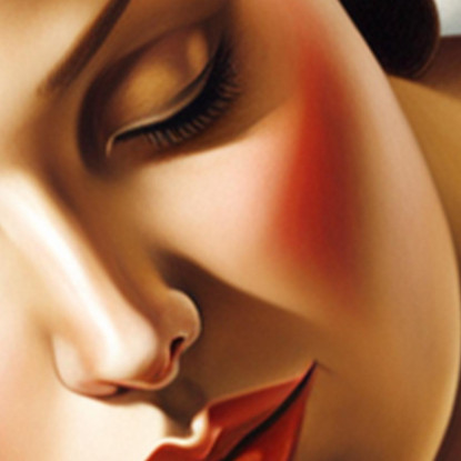 La Dormiente Ispirato A Tamara de Lempicka ilmt21 quadro stampato su tela