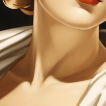La Sirena Bianca Stile Tamara de Lempicka ilmt22 quadro stampato su tela