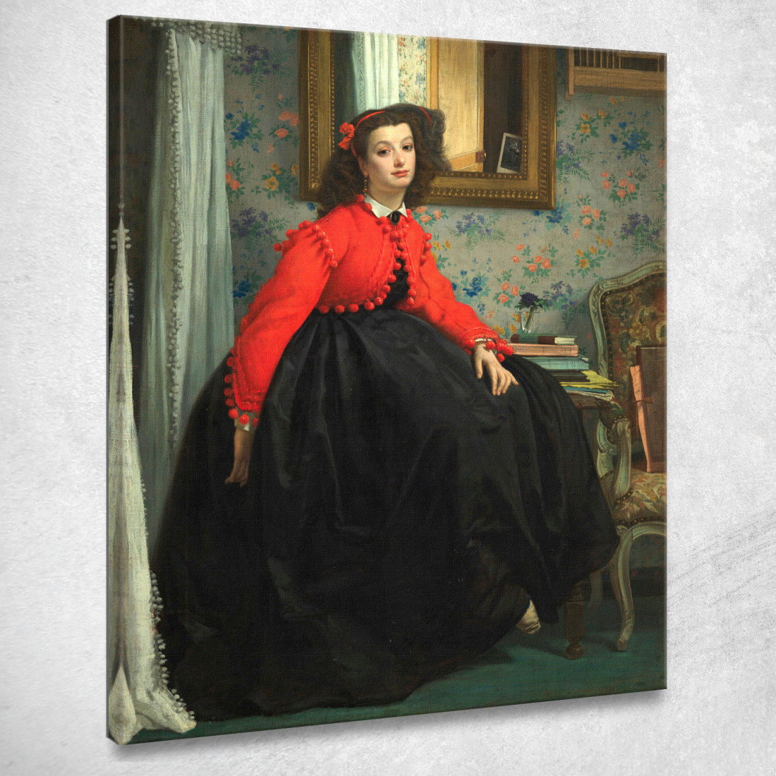 Ritratto Della Signorina L. L. James Tissot jts77 quadro stampato su tela