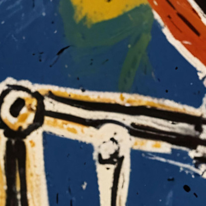 Caos Disarticolato Reinterpretazione Jean-Michel Basquiat ibsq8 quadro stampato su tela
