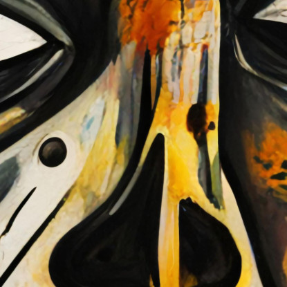 Teschio Elettrico Stile Jean-Michel Basquiat ibsq10 quadro stampato su tela