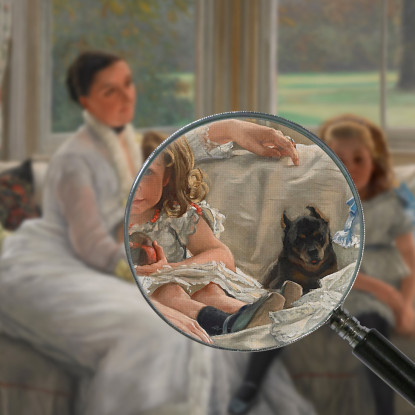 Ritratto Della Signora Catherine Smith Gill E Due Dei Suoi Figli James Tissot jts78 quadro stampato su tela