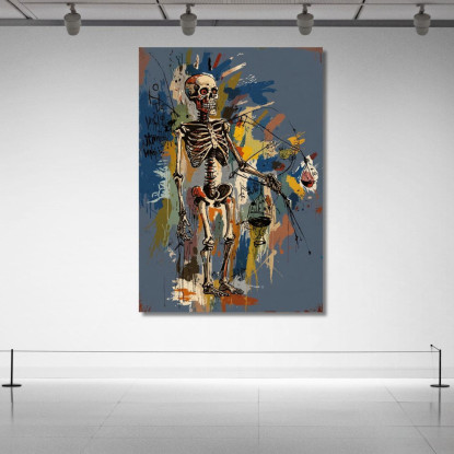 Giudizio Dei Morti Reinterpretazione Jean-Michel Basquiat ibsq17 quadro stampato su tela