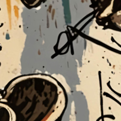 Giudizio Dei Morti Reinterpretazione Jean-Michel Basquiat ibsq17 quadro stampato su tela