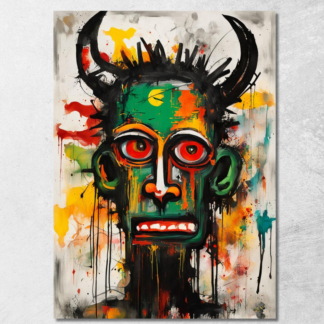 Spirito Ribelle Reinterpretazione Jean-Michel Basquiat ibsq20 quadro stampato su tela