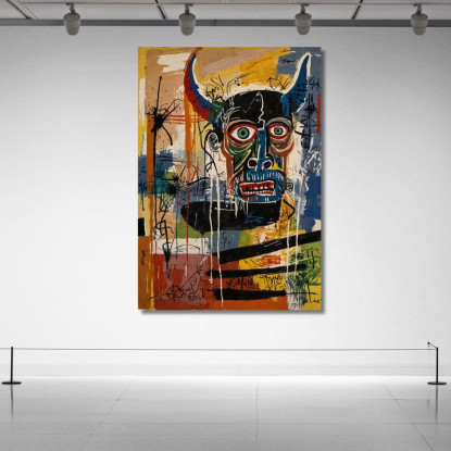 Il Guardiano Cornuto Stile Jean-Michel Basquiat ibsq28 quadro stampato su tela