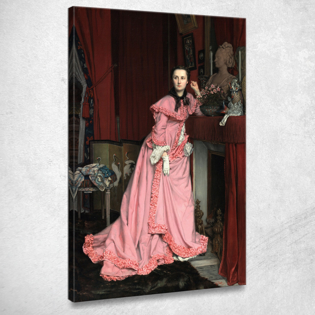 Ritratto Della Marchesa De Miramon Nata Thérèse Feuillant James Tissot jts81 quadro stampato su tela