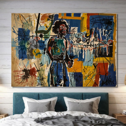 L'Osservatore Delle Strade Reinterpretazione Jean-Michel Basquiat ibsq32 quadro stampato su tela