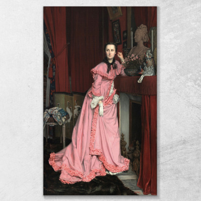 Ritratto Della Marchesa De Miramon Nata Thérèse Feuillant James Tissot jts81 quadro stampato su tela