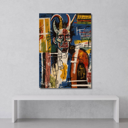 Anima Tormentata Ispirato A Jean-Michel Basquiat ibsq33 quadro stampato su tela