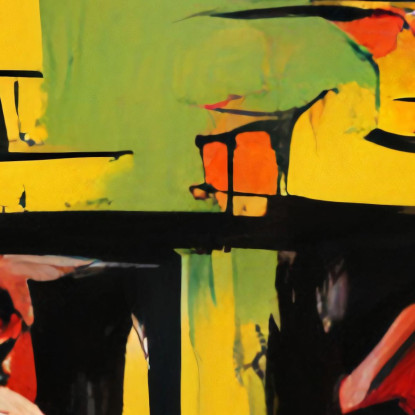 Totem Urbano Stile Jean-Michel Basquiat ibsq34 quadro stampato su tela