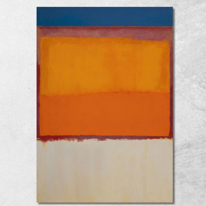 Blu Arancione E Bianco Ispirato A Mark Rothko irhk3 quadro stampato su tela