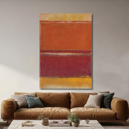 Terra Di Siena Bruciata Bagliore Dorato Stile Mark Rothko irhk4 quadro stampato su tela