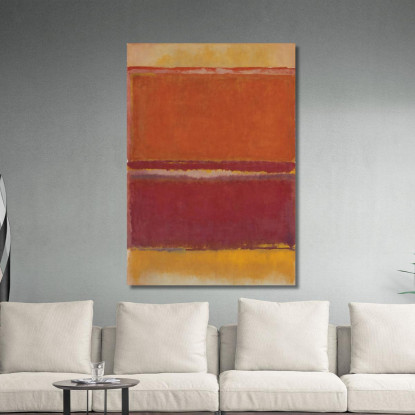 Terra Di Siena Bruciata Bagliore Dorato Stile Mark Rothko irhk4 quadro stampato su tela