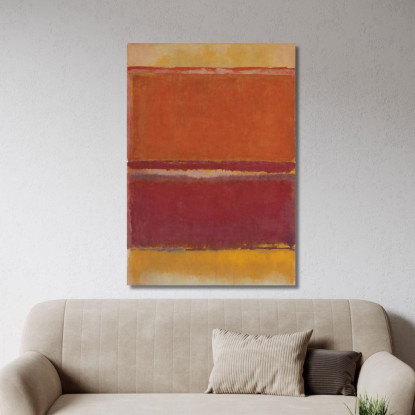 Terra Di Siena Bruciata Bagliore Dorato Stile Mark Rothko irhk4 quadro stampato su tela