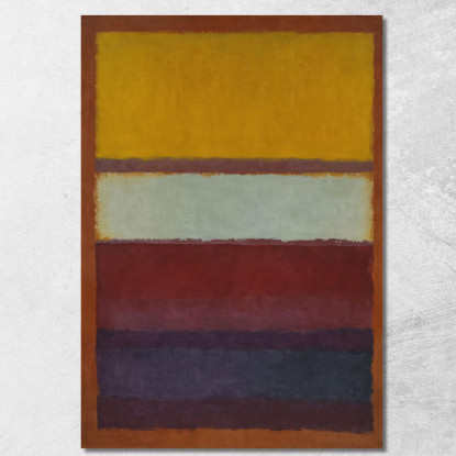 Terra D’Ombra Bruciata Azzurro E Strisce Indaco Reinterpretazione Mark Rothko irhk5 quadro stampato su tela