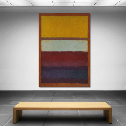 Terra D’Ombra Bruciata Azzurro E Strisce Indaco Reinterpretazione Mark Rothko irhk5 quadro stampato su tela