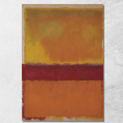 Rosso Intenso Su Ambra Calda Stile Mark Rothko irhk7 quadro stampato su tela