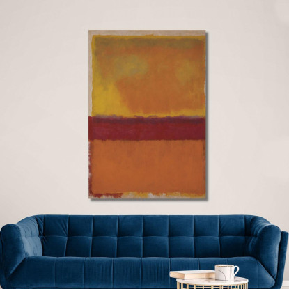 Rosso Intenso Su Ambra Calda Stile Mark Rothko irhk7 quadro stampato su tela