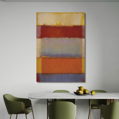 Oro E Scarlatto Su Violetto Soffice Ispirato A Mark Rothko irhk9 quadro stampato su tela