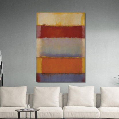 Oro E Scarlatto Su Violetto Soffice Ispirato A Mark Rothko irhk9 quadro stampato su tela