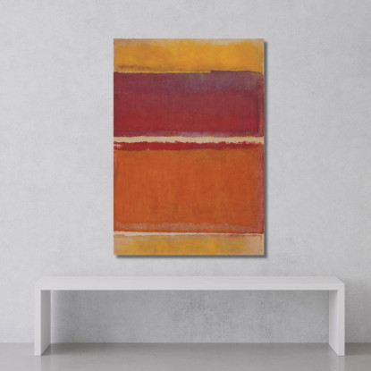 Orizzonte Dorato Con Strati Rossi Reinterpretazione Mark Rothko irhk11 quadro stampato su tela