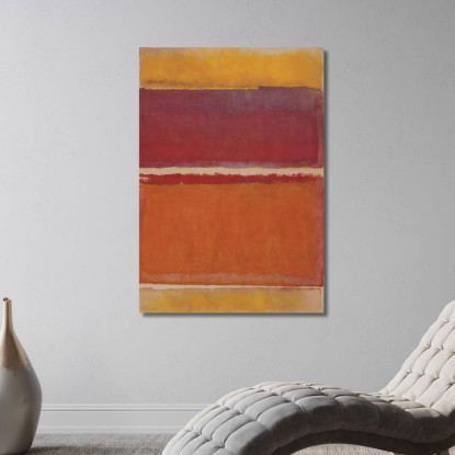 Orizzonte Dorato Con Strati Rossi Reinterpretazione Mark Rothko irhk11 quadro stampato su tela