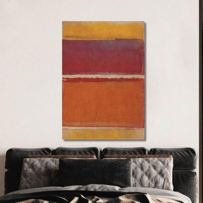 Orizzonte Dorato Con Strati Rossi Reinterpretazione Mark Rothko irhk11 quadro stampato su tela