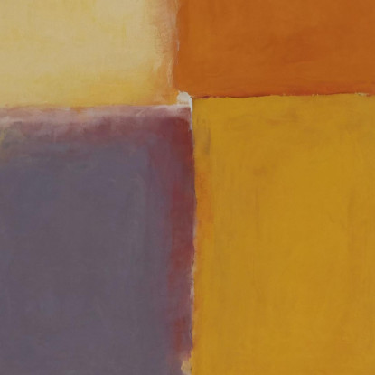 Giallo Dorato E Arancione Bruciato Con Cobalto Ispirato A Mark Rothko irhk12 quadro stampato su tela